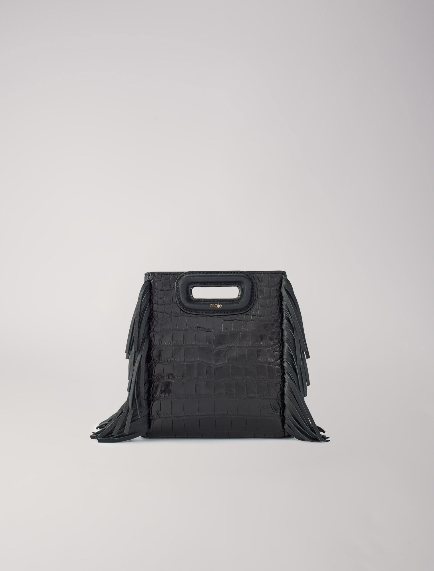 Sac M Mini en cuir effet croco