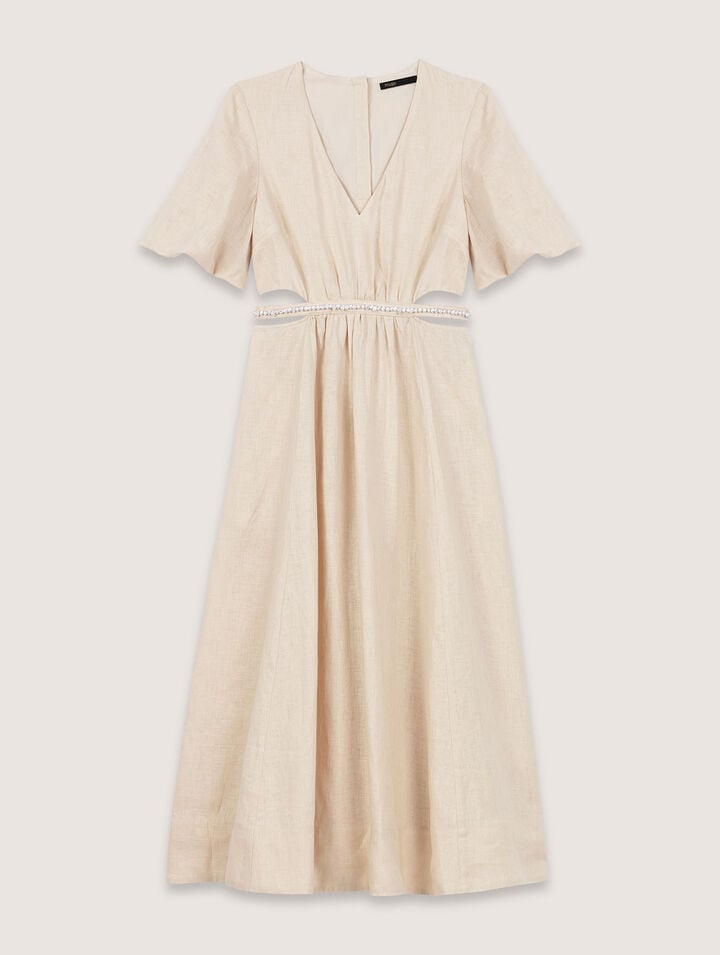 Linen maxi dress