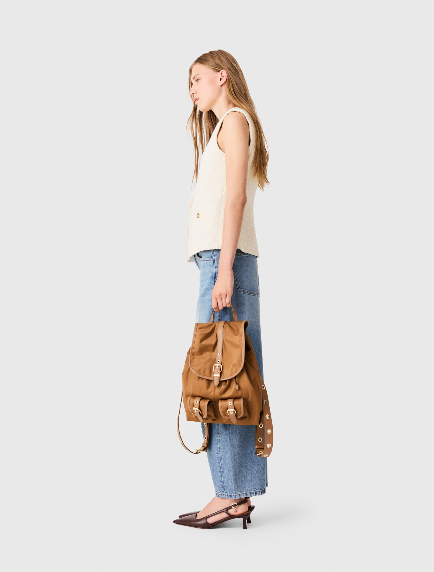 Veston long en tweed