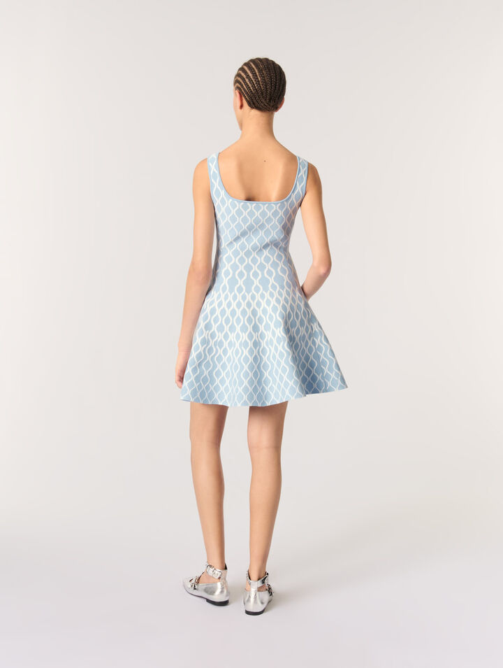 Jacquard knit mini dress