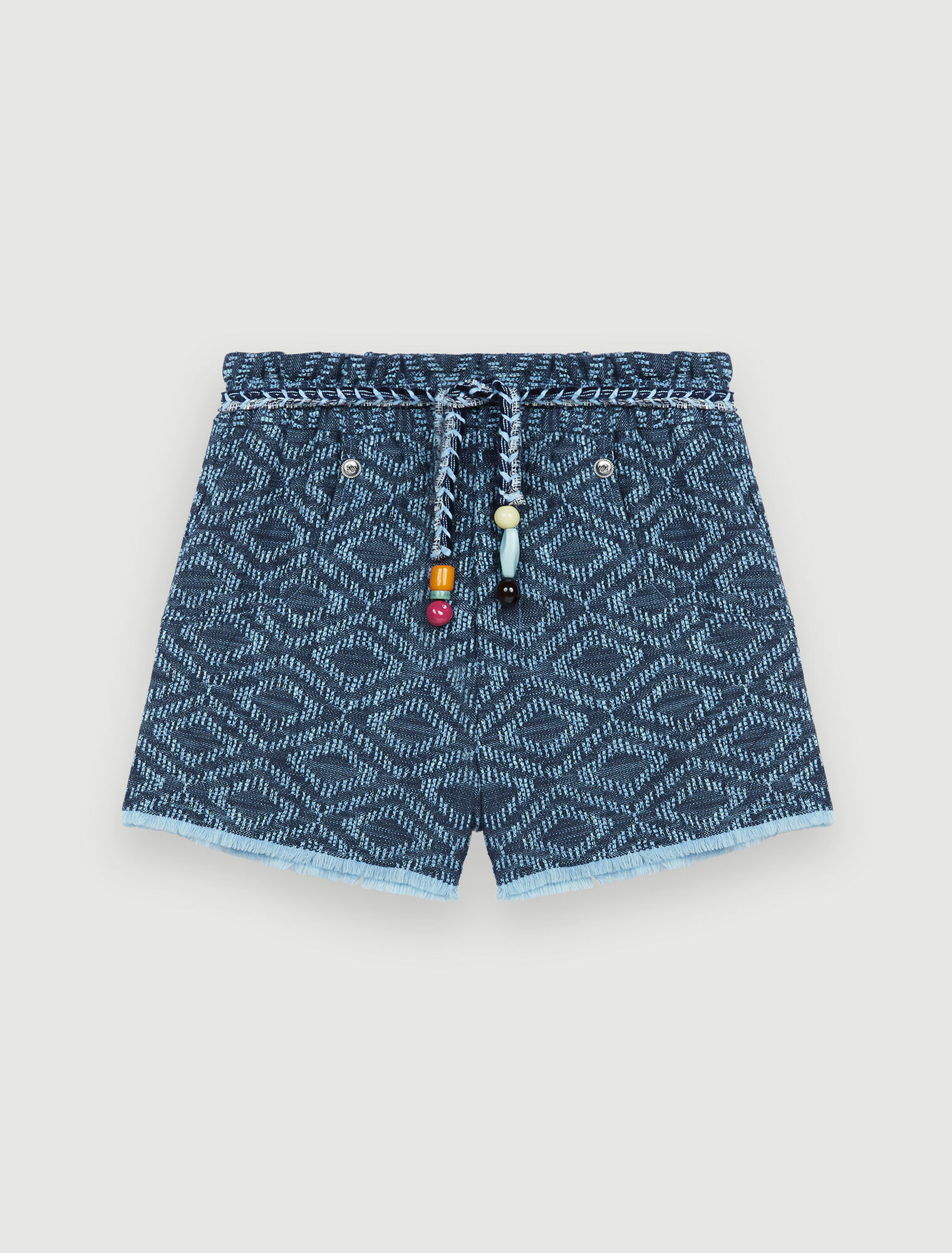 Short en jacquard effet denim