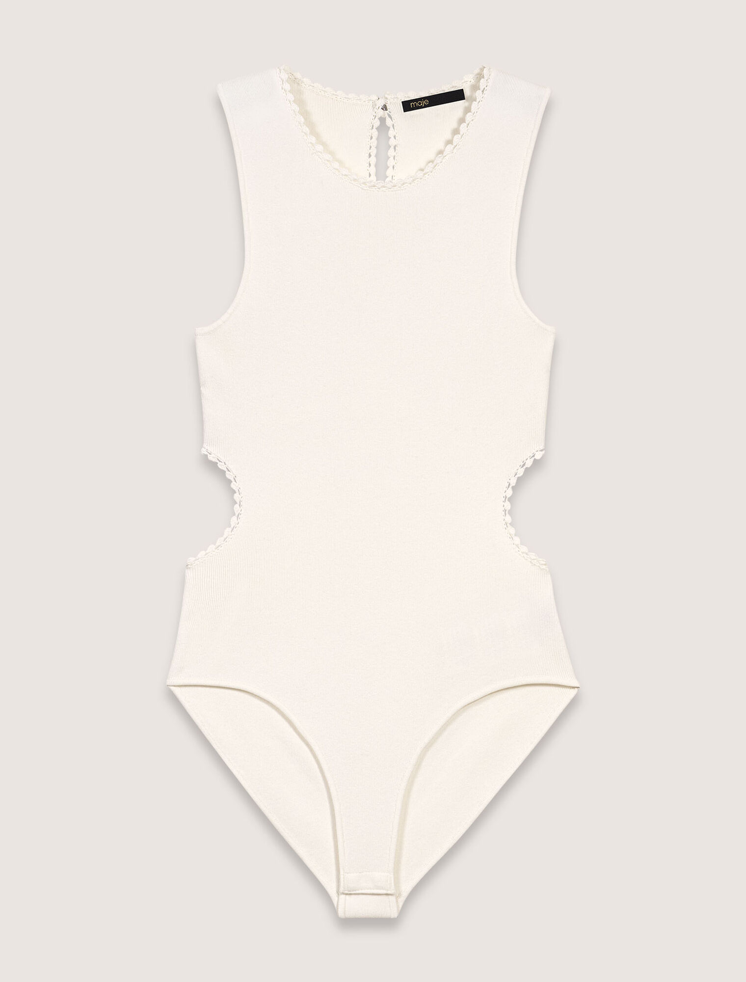 Body à dos ouvert et col bijoux