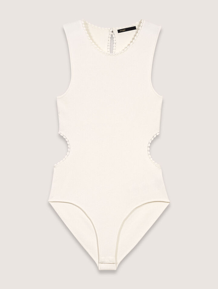 Body à dos ouvert et col bijoux