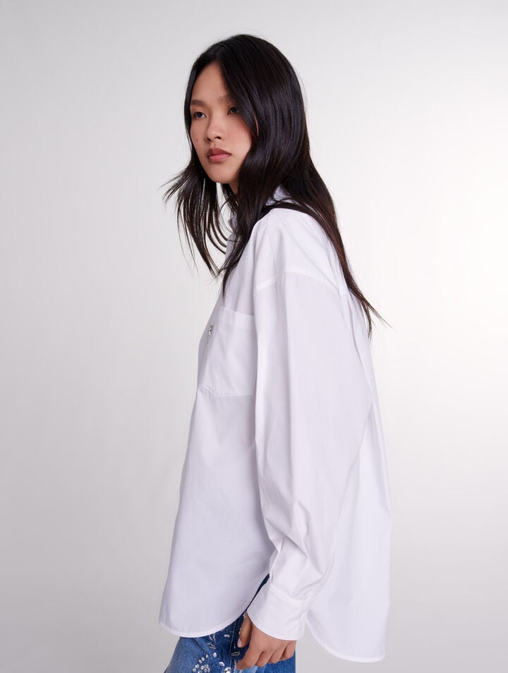 Chemise oversize en popeline