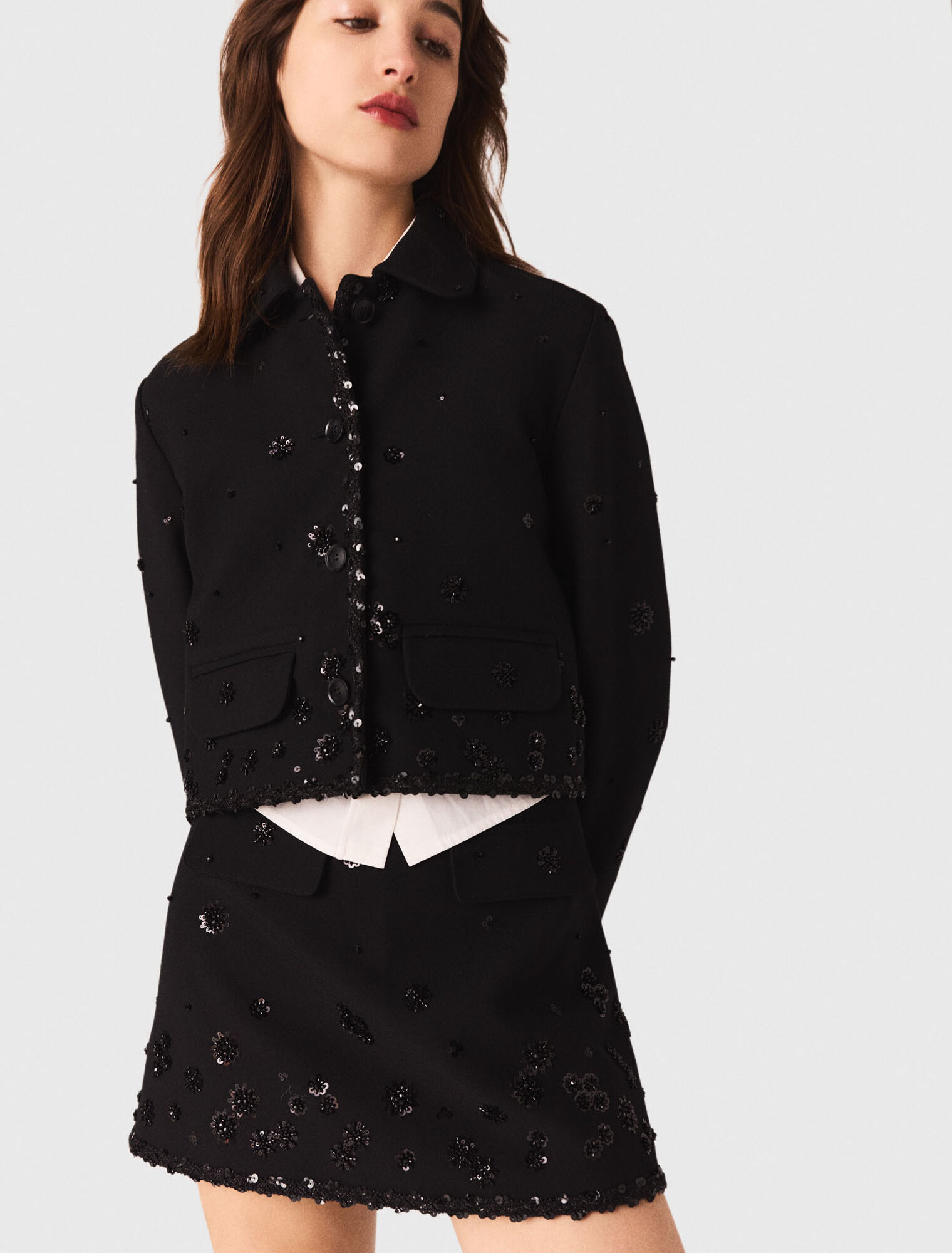 Short embroidered jacket