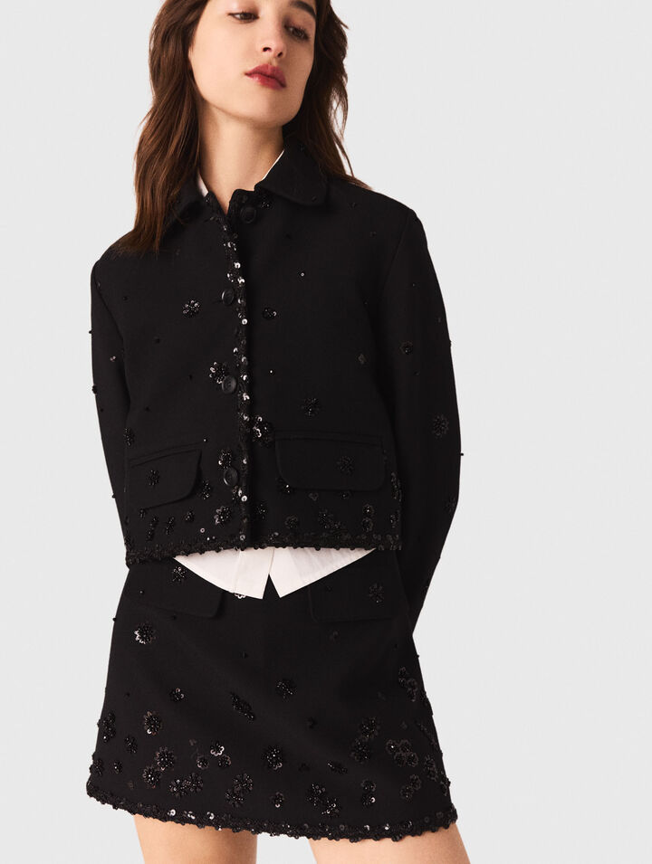 Veste courte brodée
