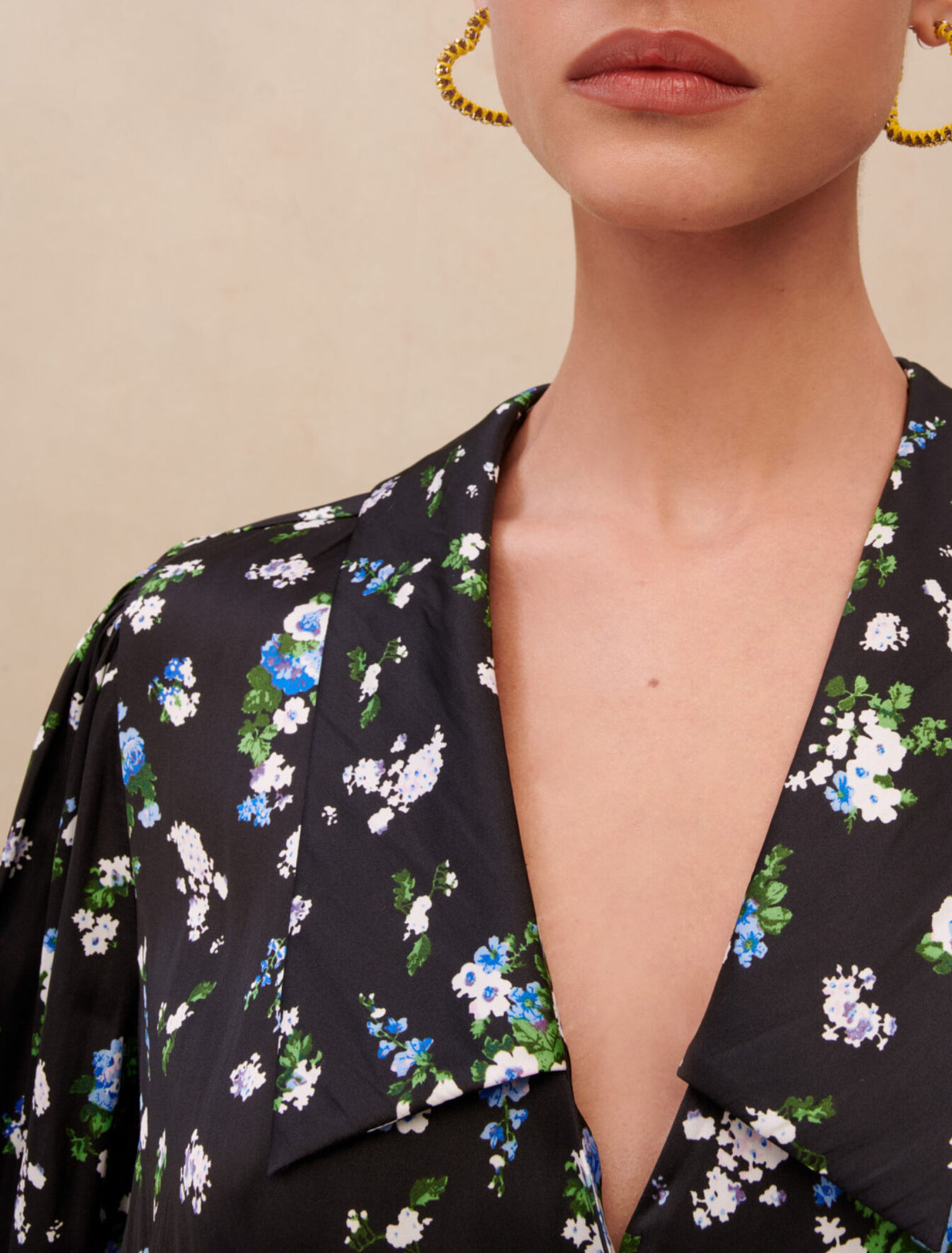 Robe à smocks imprimé fleuri