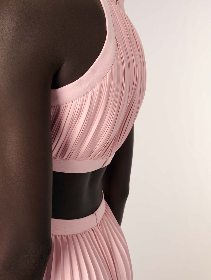 Pleated maxi dress