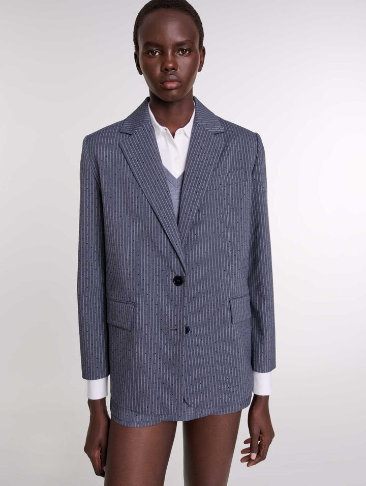 Veste de tailleur strassée