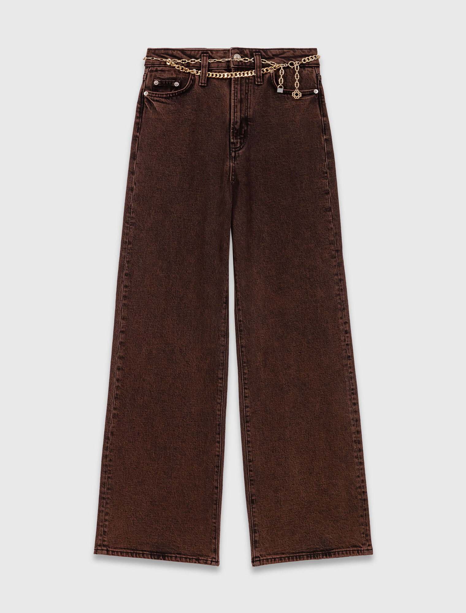 Bootcut jeans with chain