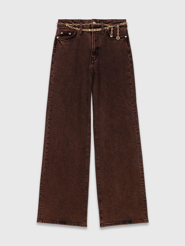 Jean bootcut avec chaîne