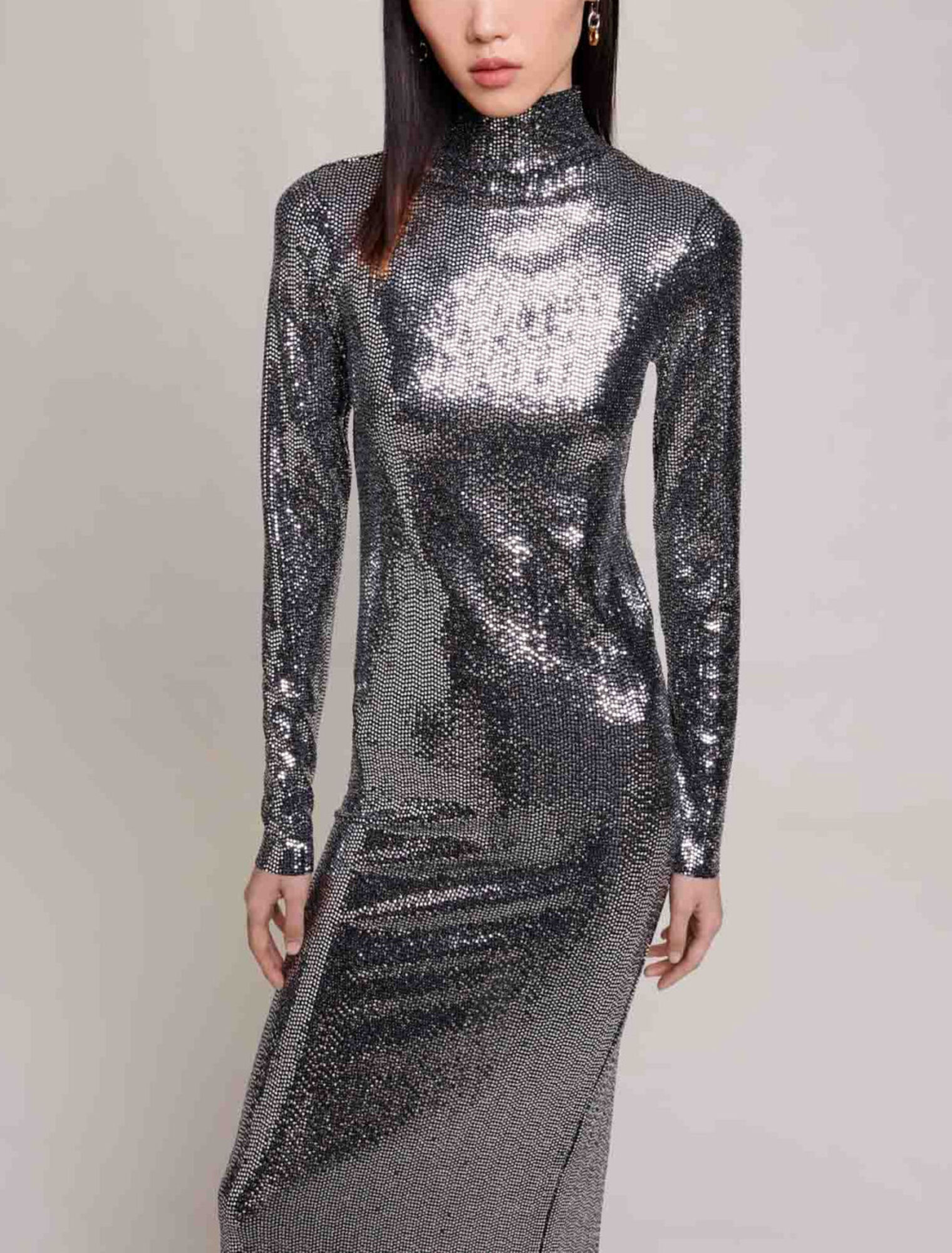 Robe longue glitter