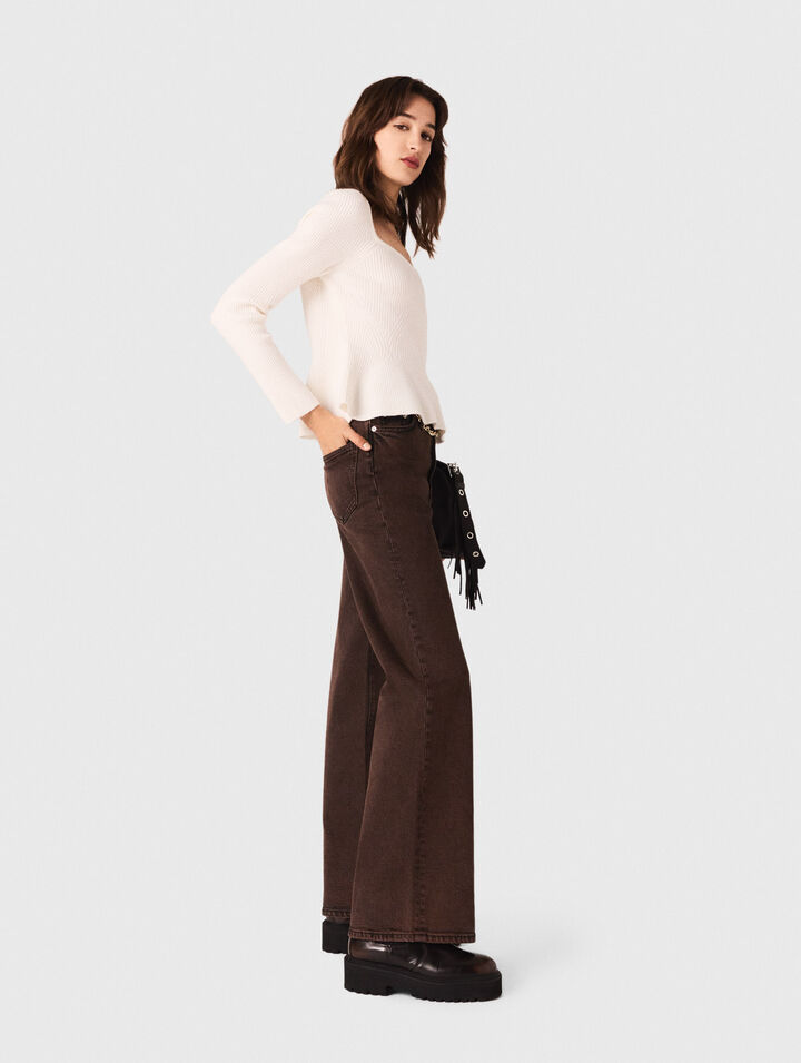 Jean bootcut avec chaîne