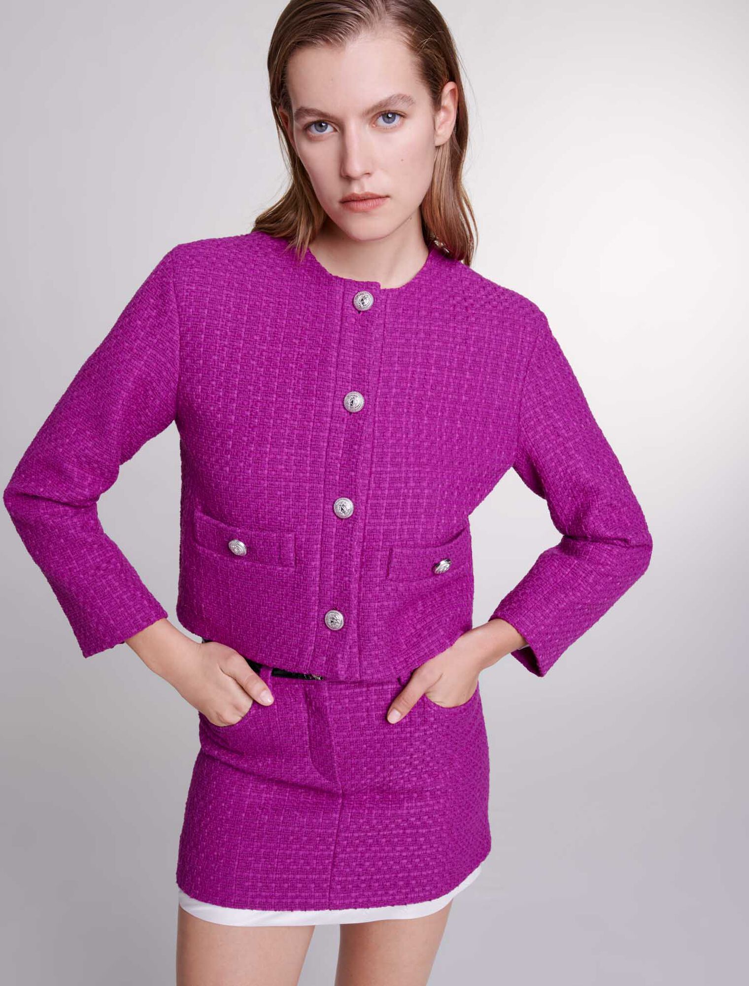Tweed mini skirt