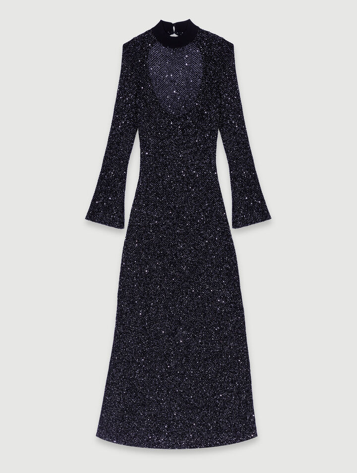 Robe longue en maille