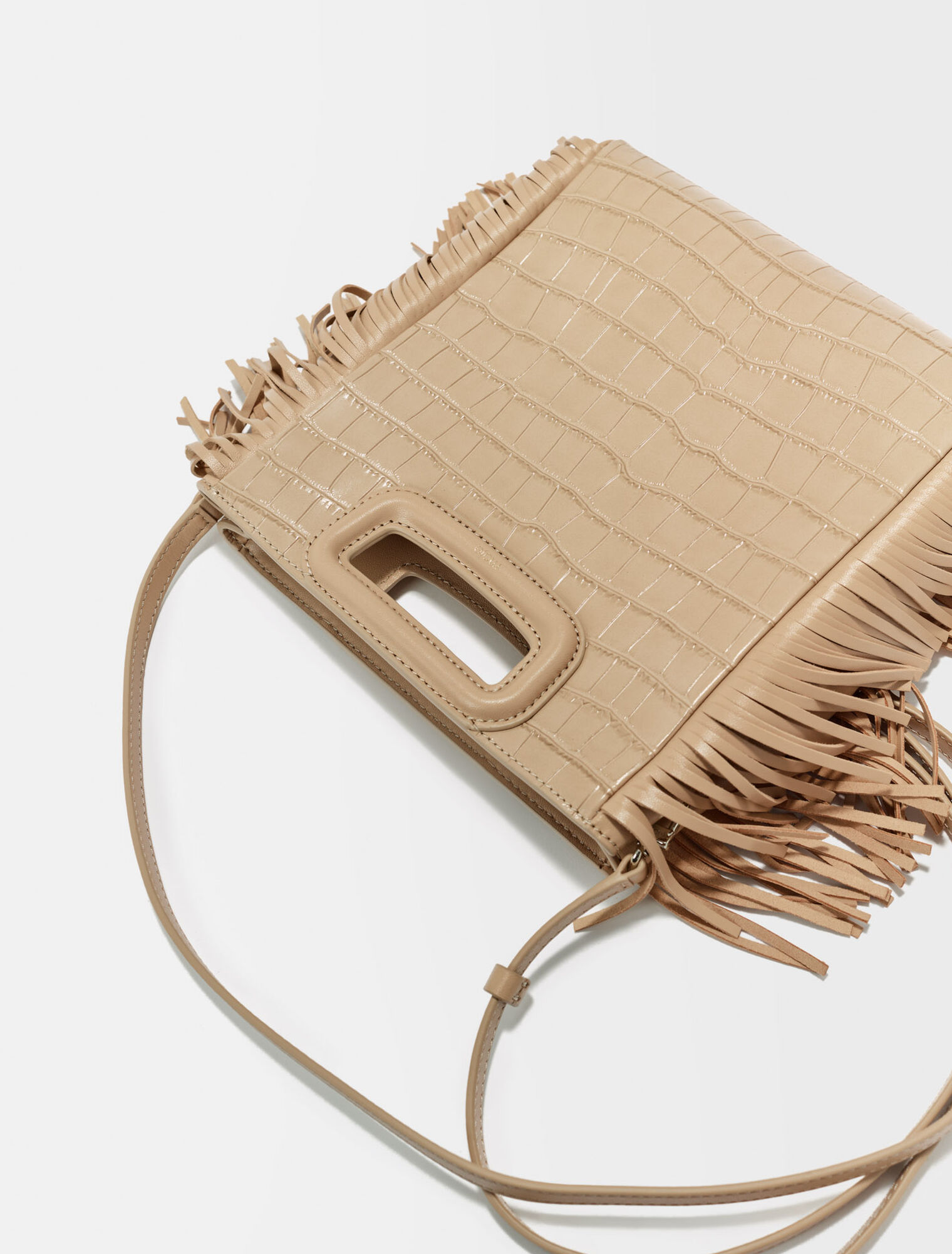 Sac M en cuir croco
