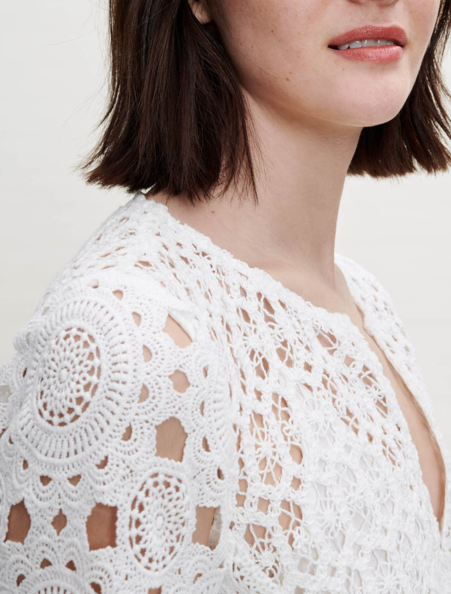 Robe en guipure droite