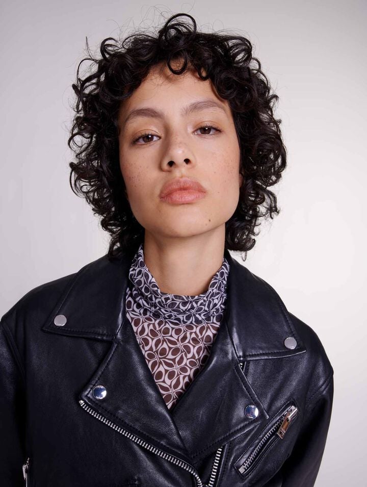 Veste courte en cuir