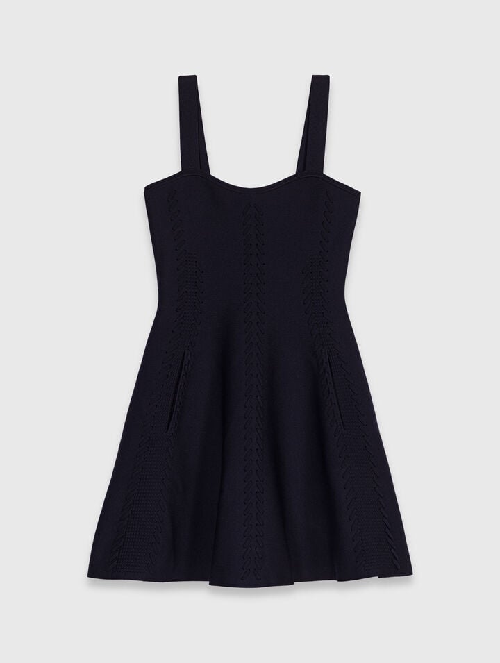 Robe babydoll courte en maille 