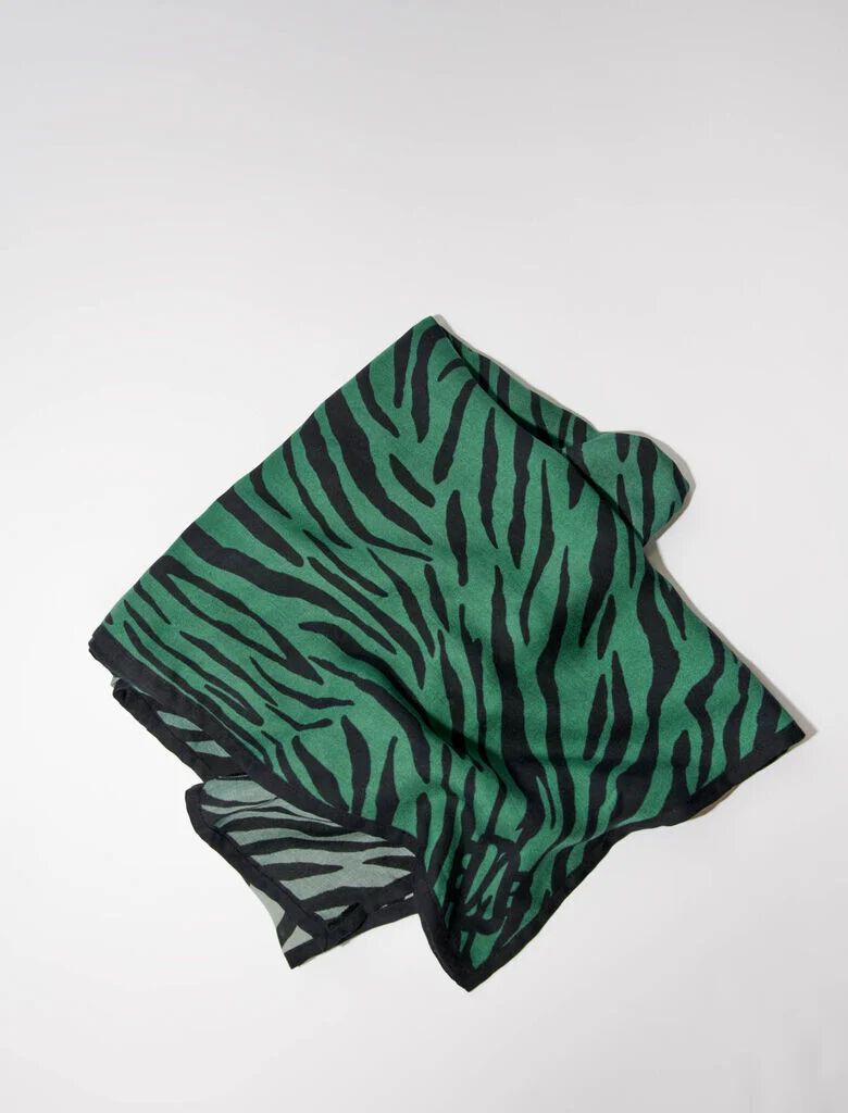 Foulard imprime zebre Brown pour femme Maje