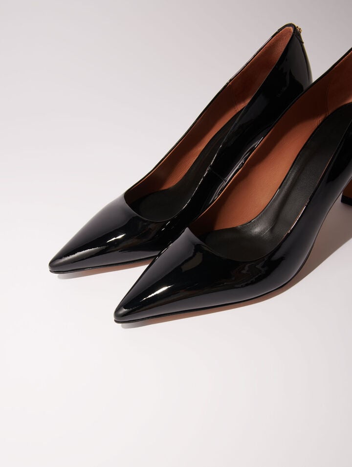 Escarpins pointus en cuir