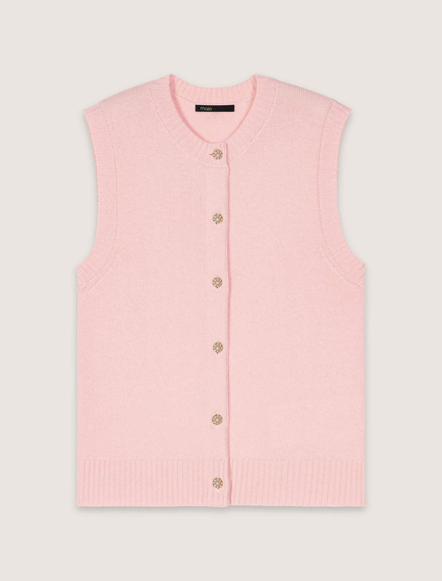 Cardigan sans manches en laine