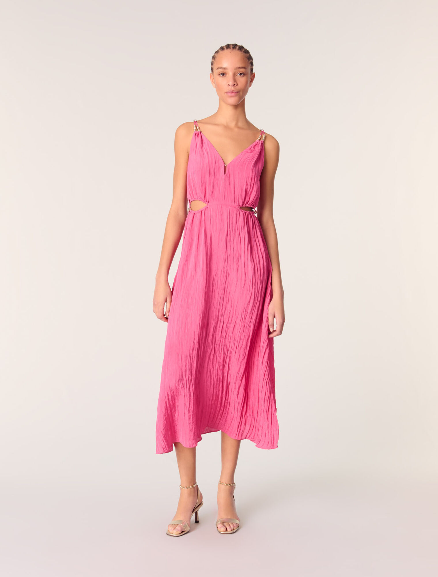 Robe midi ajourée