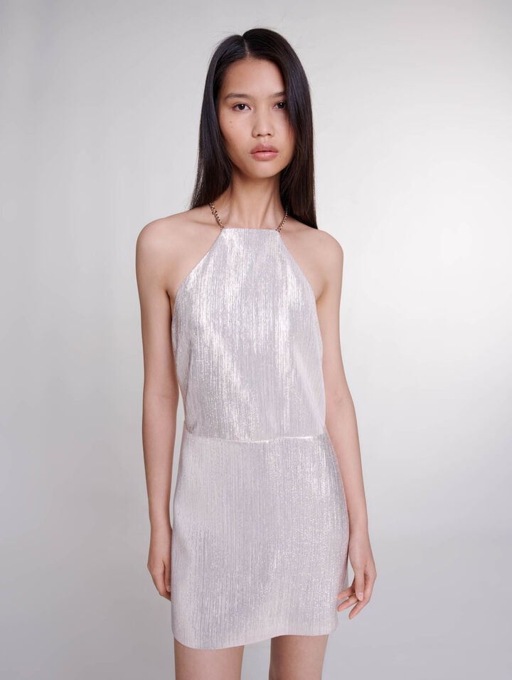 Robe courte métallisée