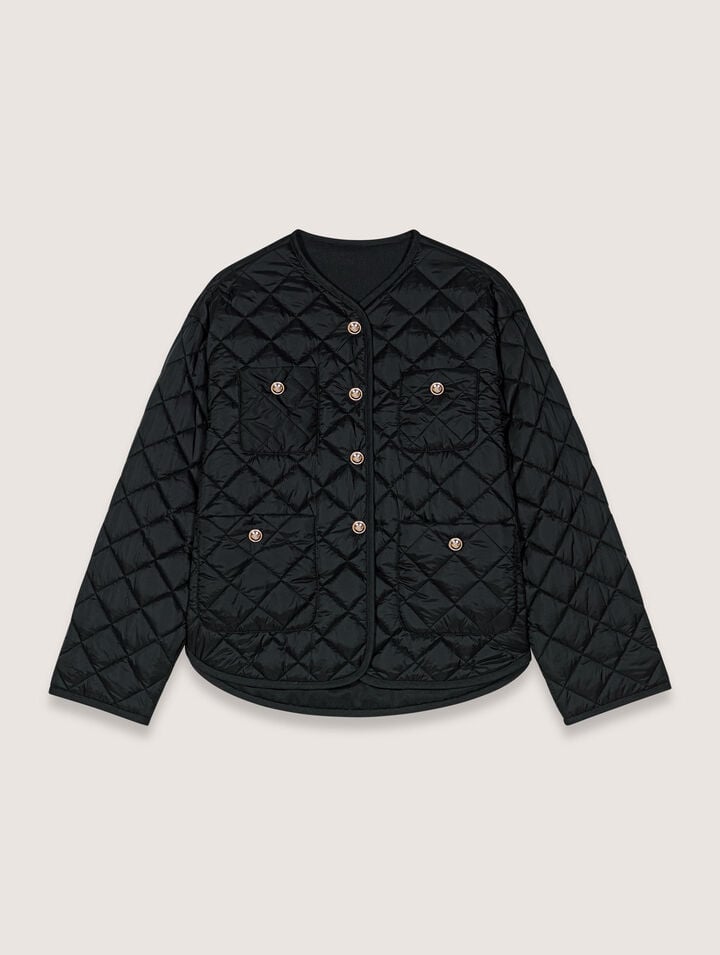 Reversible quilted coat