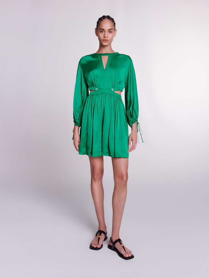 Robe courte satinée