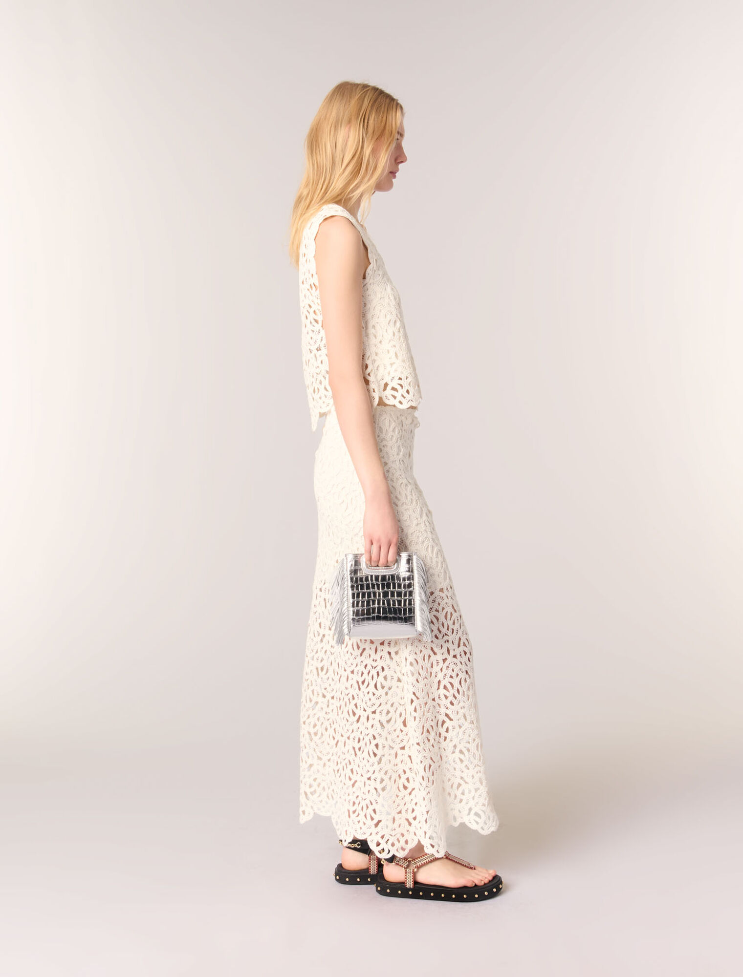 Jupe longue en crochet