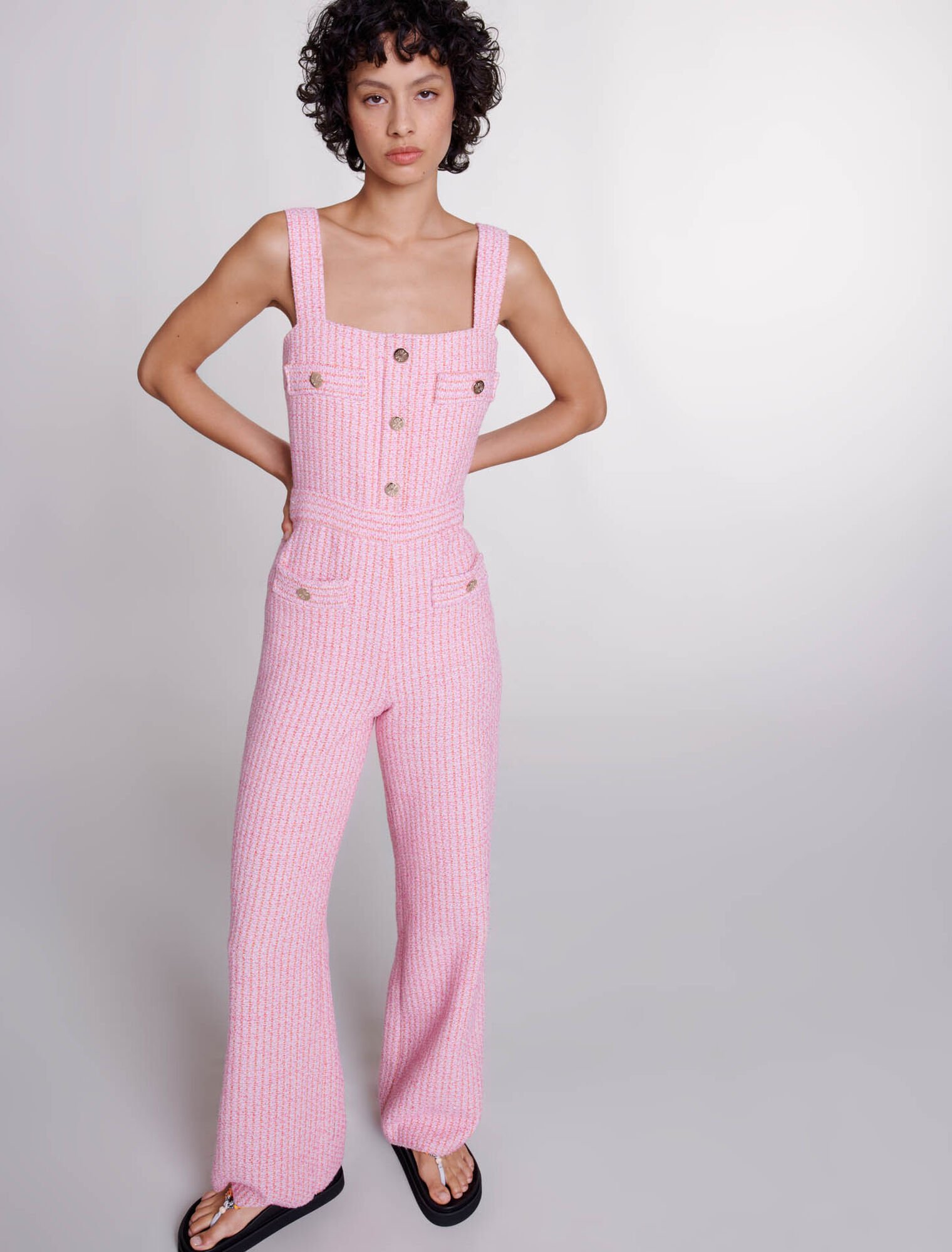 Salopette en tweed