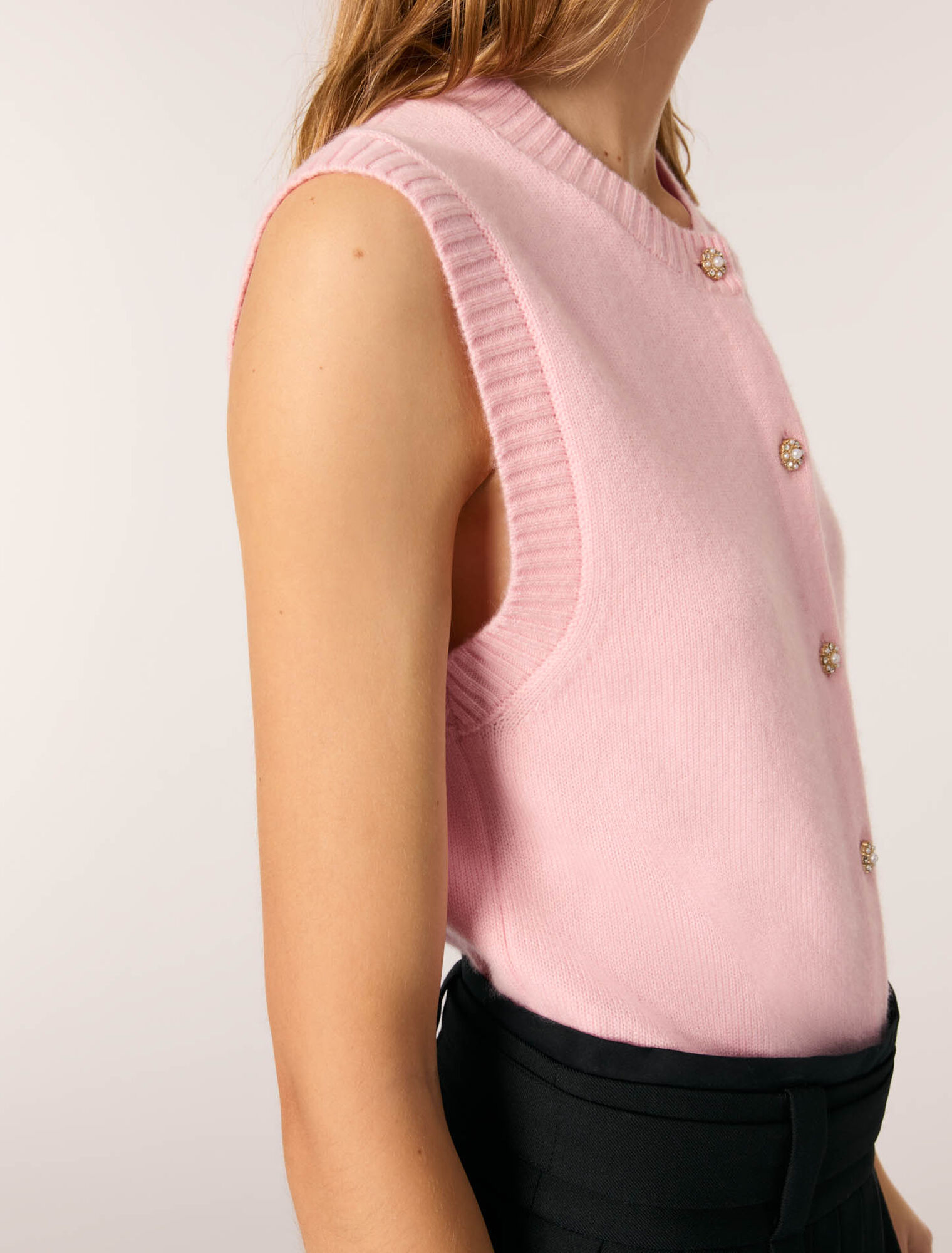 Cardigan sans manches en laine