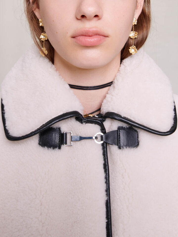 Manteau mi-long shearling