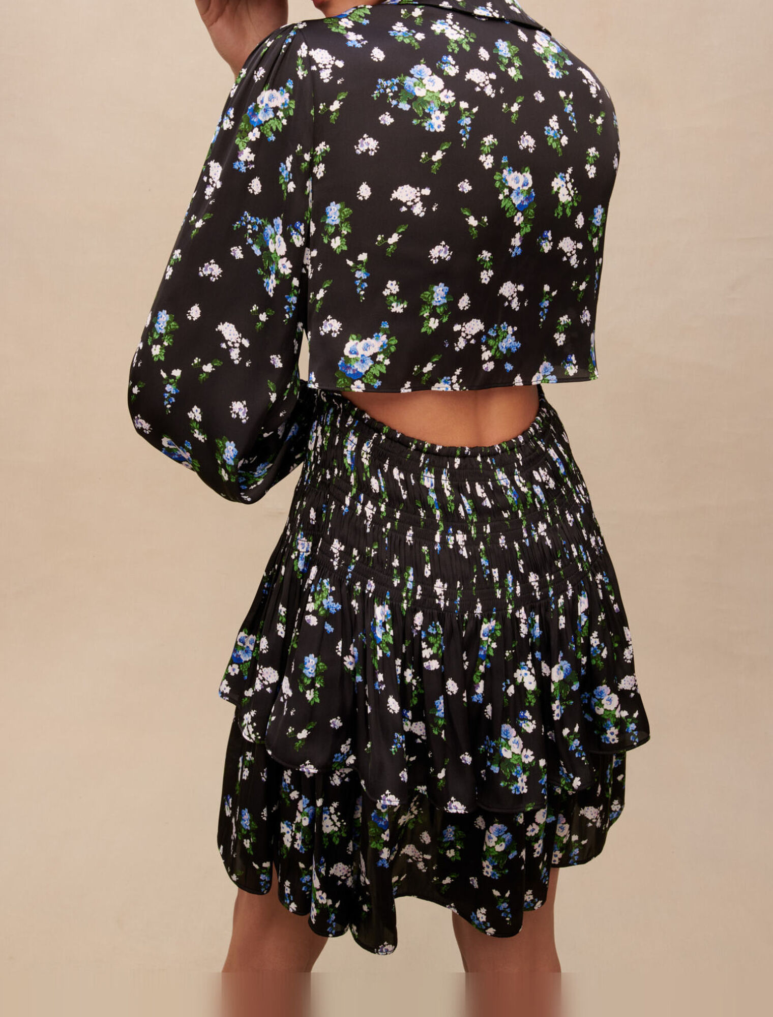 Robe à smocks imprimé fleuri