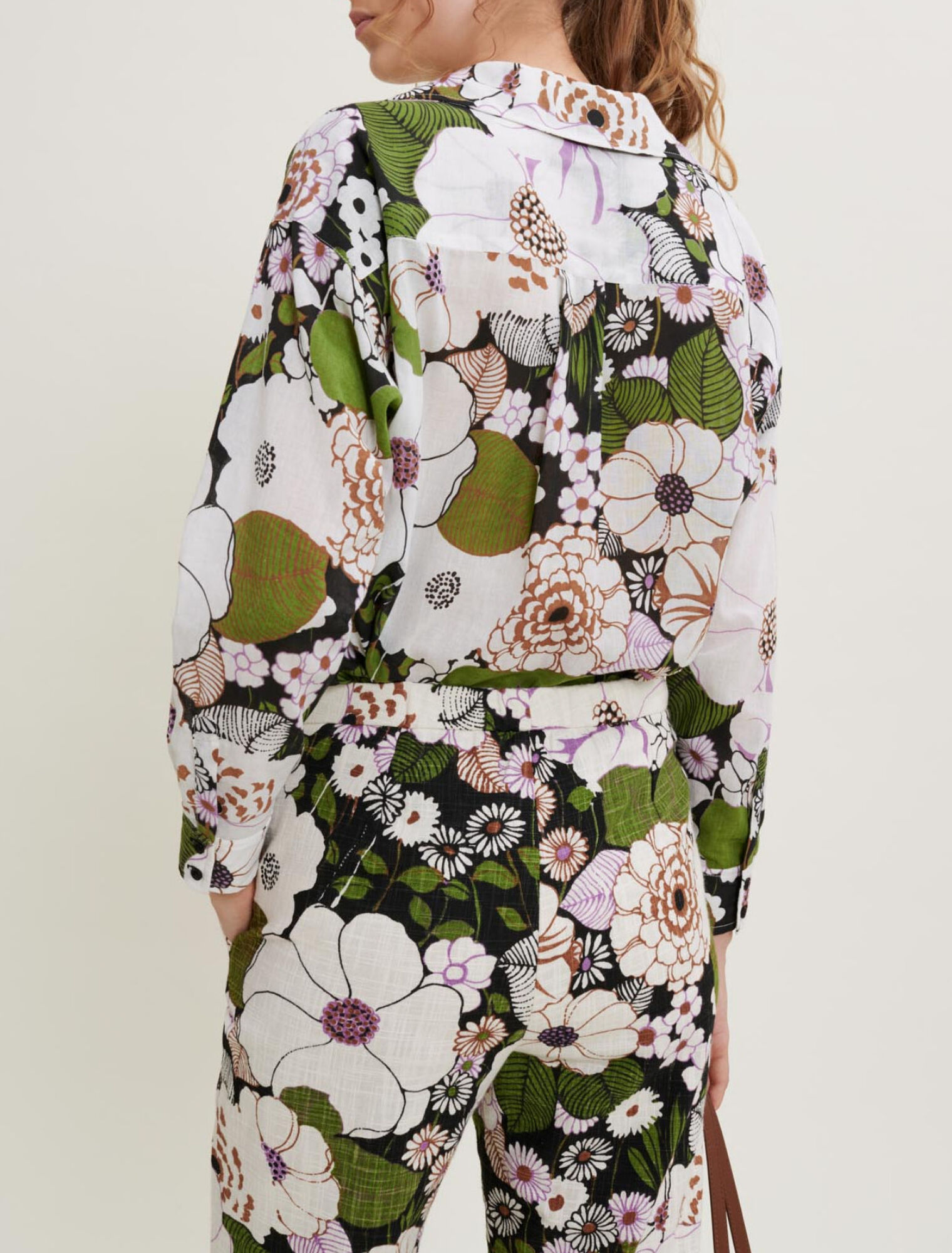 Chemise imprimé à fleurs 70's