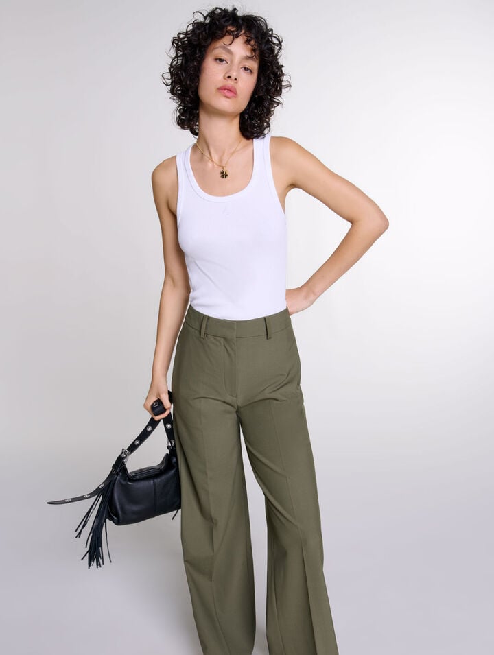 Pantalon de tailleur droit