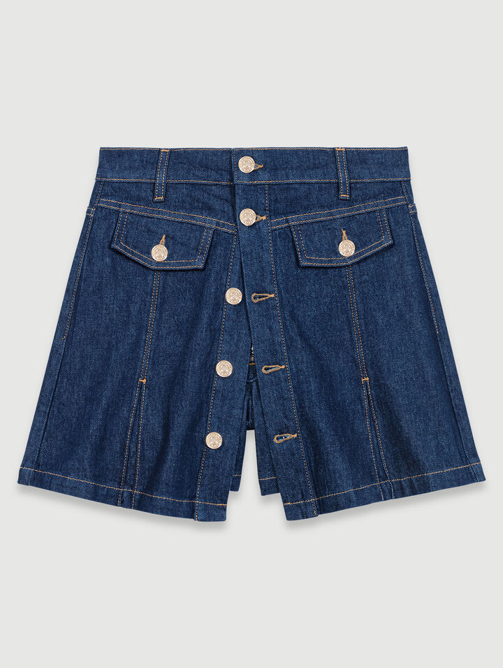 Short trompe l'œil en denim