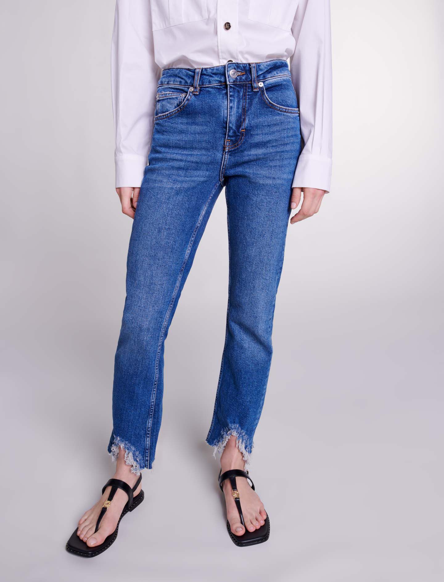 Skinny ripped jeans Blue For Women Maje