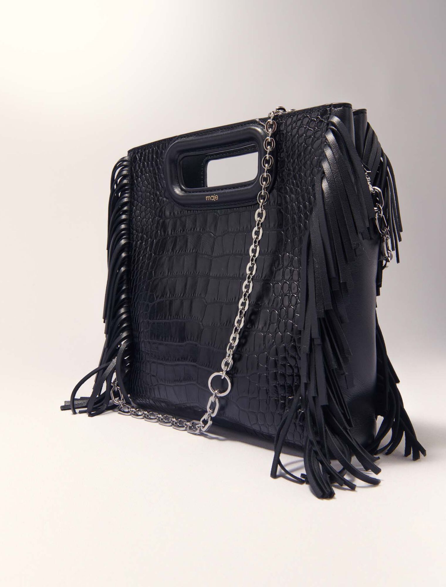 Sac M Mini en cuir effet croco