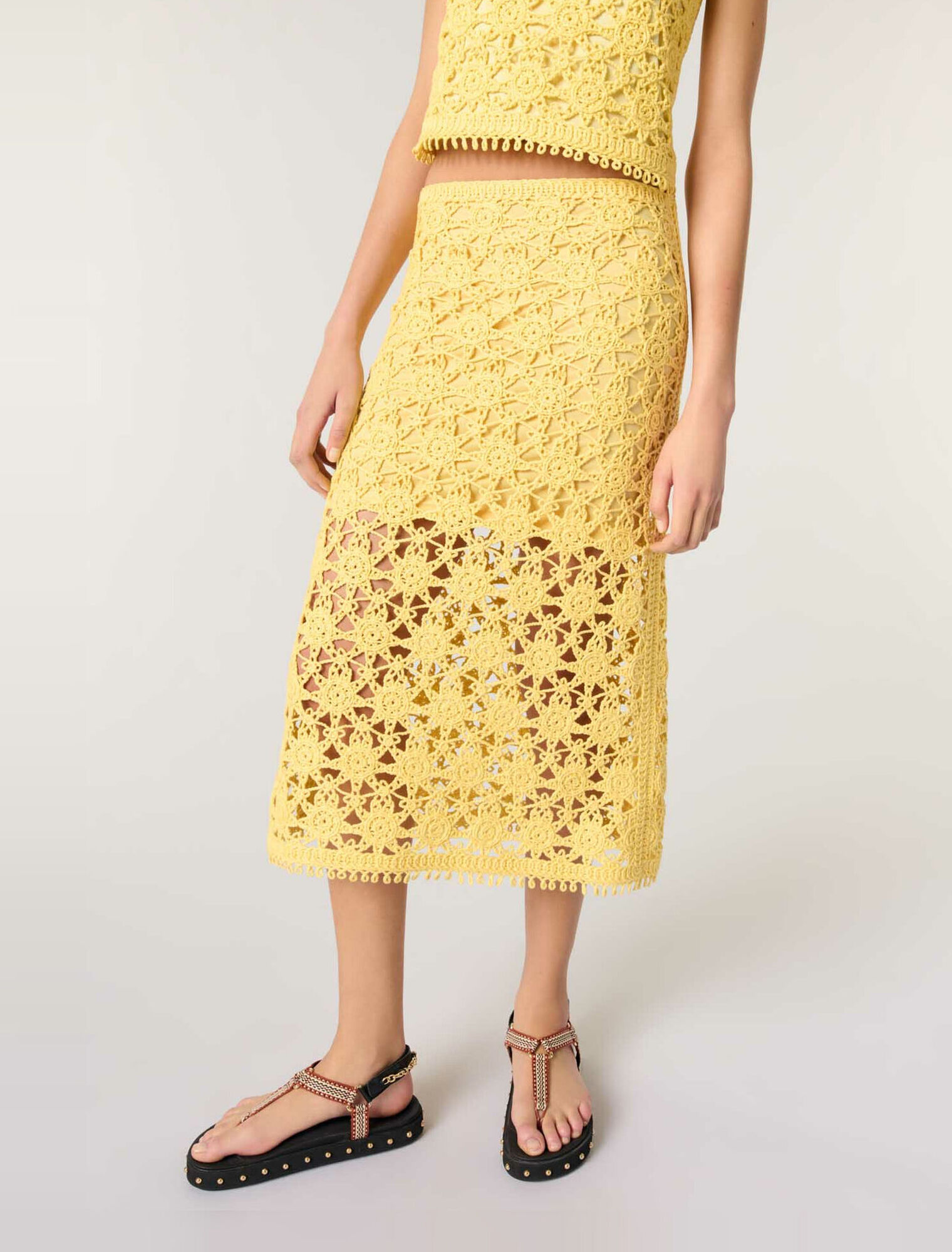 Jupe longue en crochet
