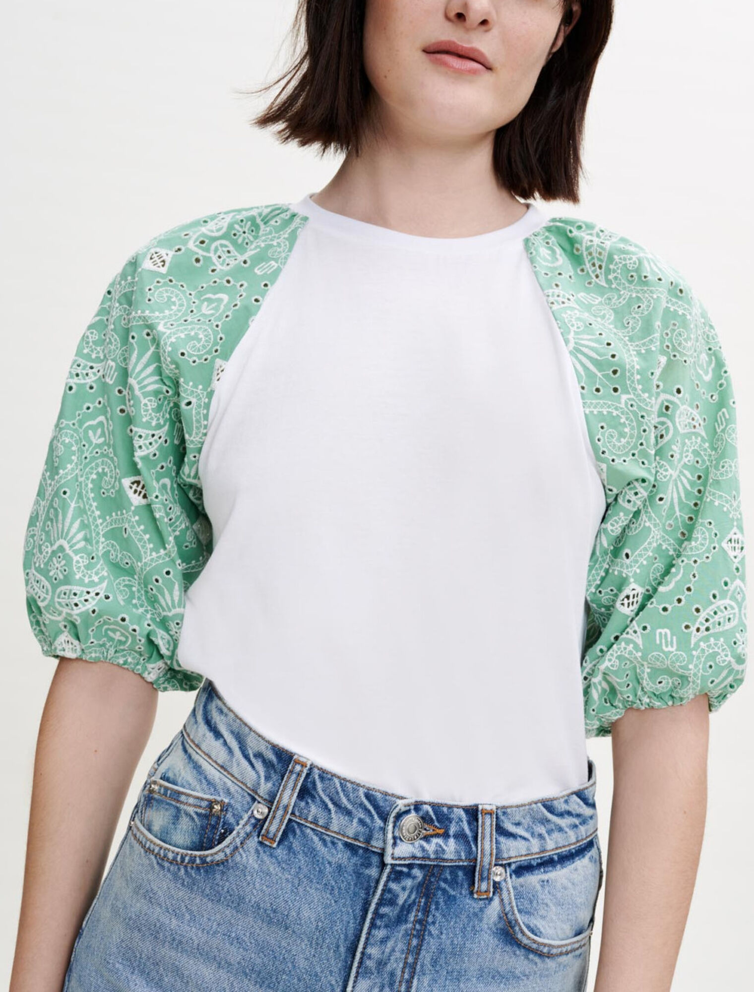 Tee-shirt en mix matière