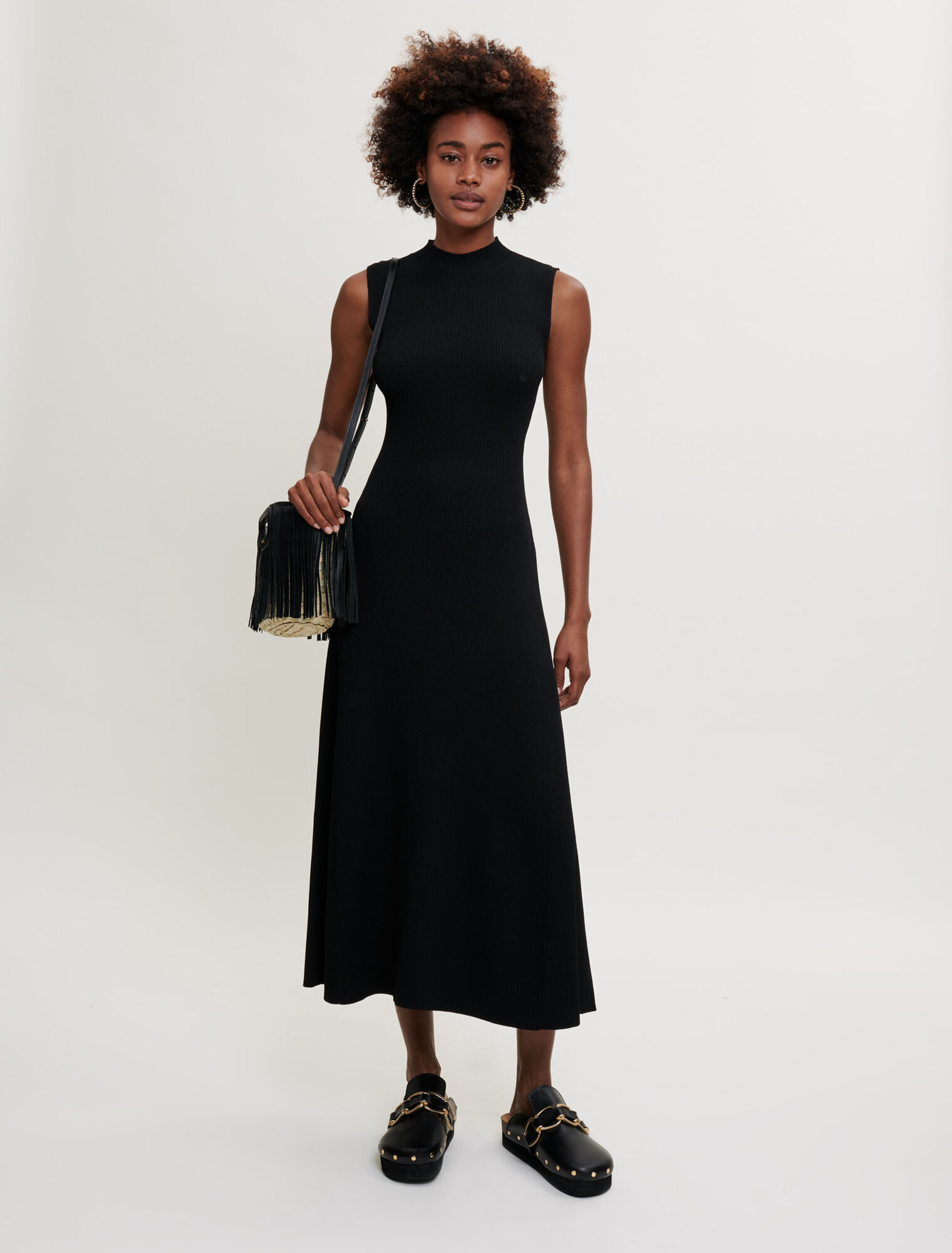 Robe longue en maille 