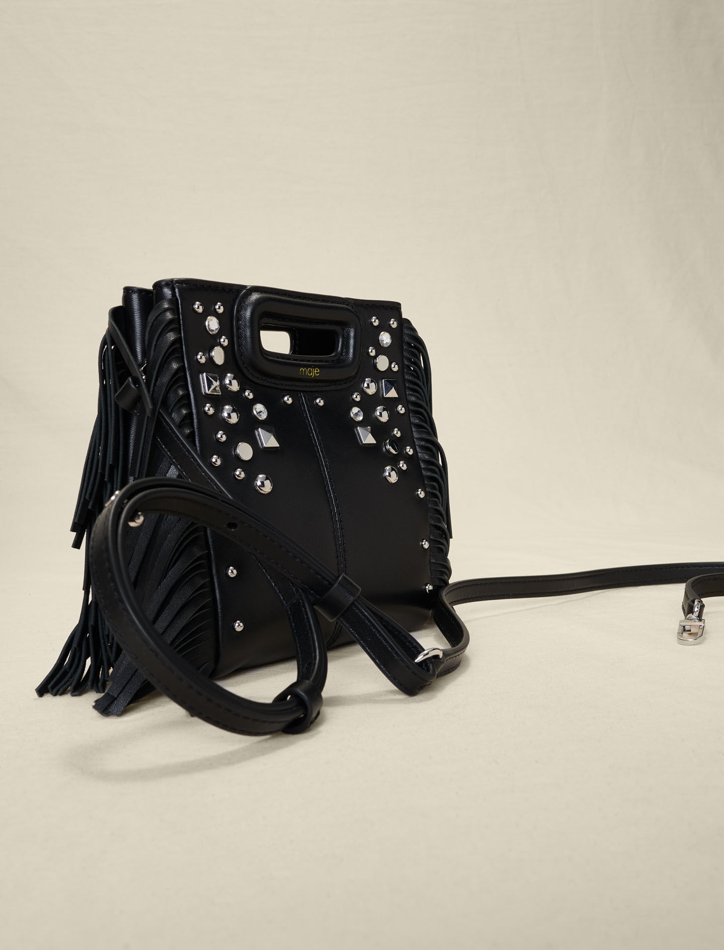 Sac M mini en cuir cloute