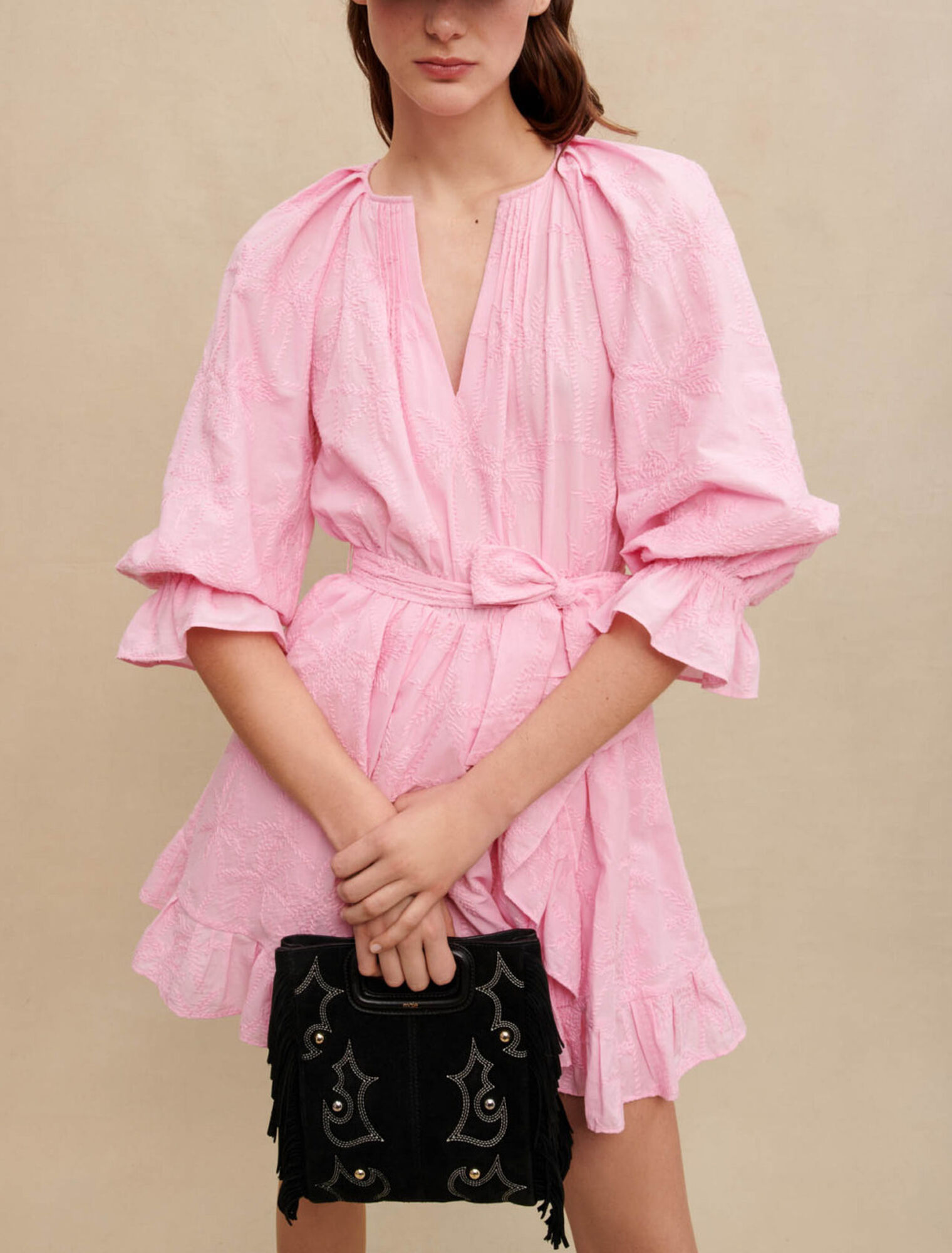 Ruffled mini dress