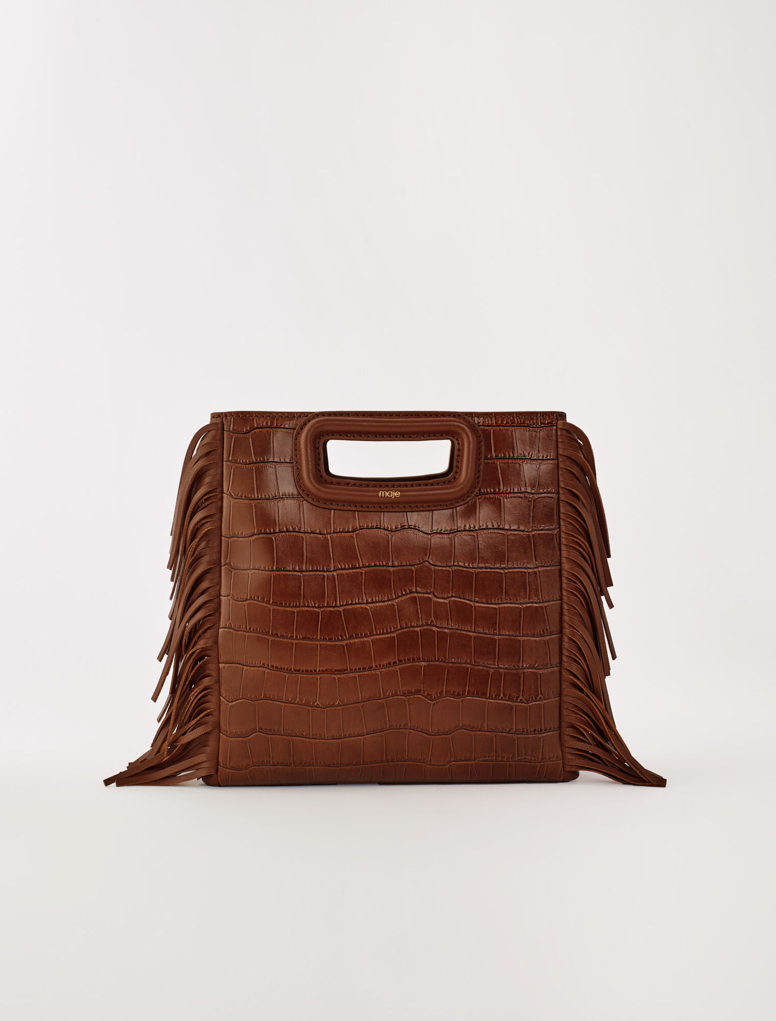 Sac M en cuir croco