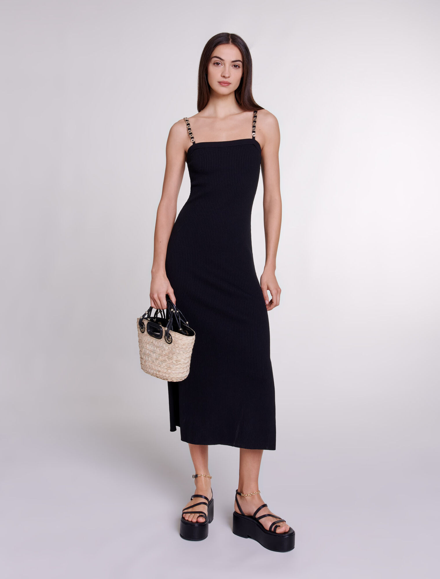 Robe longue en maille