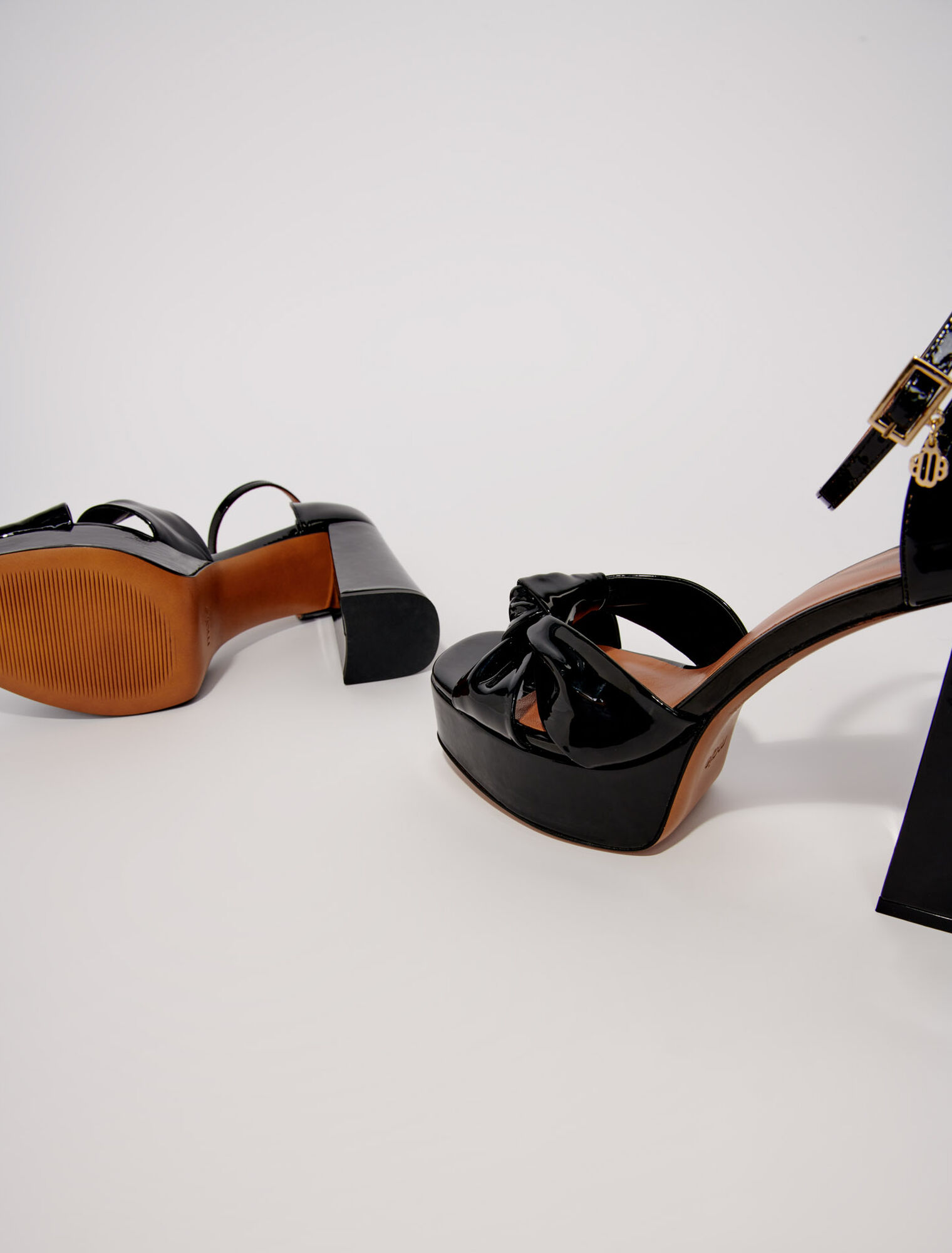 Sandales en cuir à plateforme