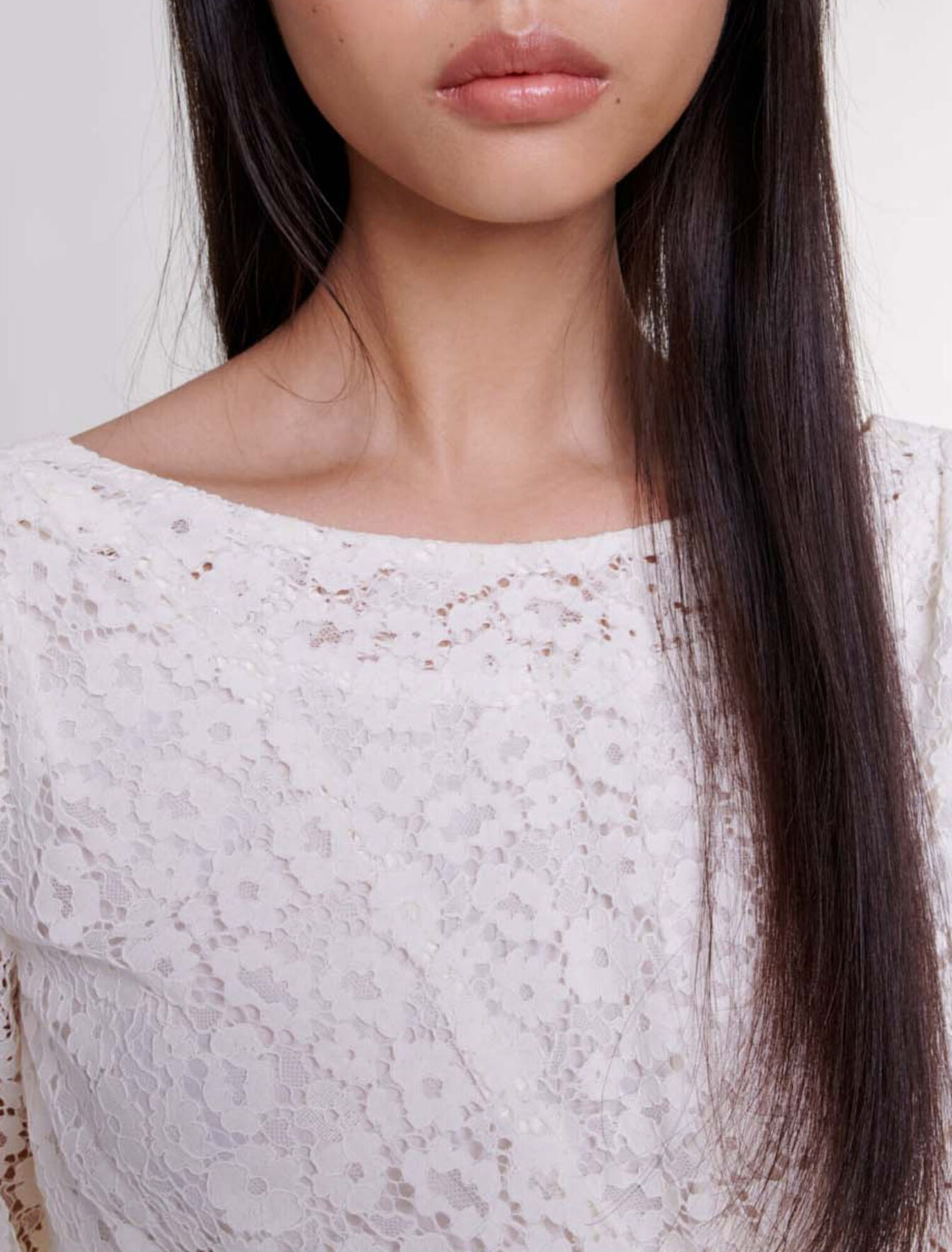 Draped lace dress