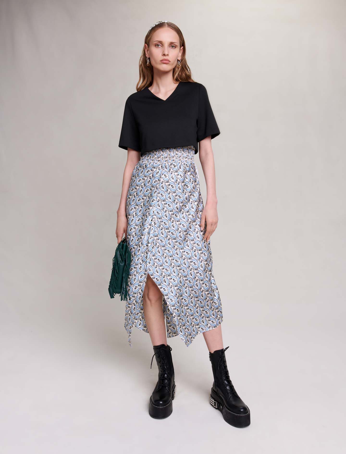 Robe 2 en 1 fleurie pour femme Maje